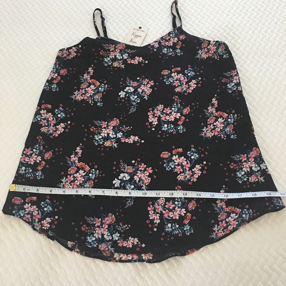 Hippie Rose Floral Blouse Black XS - Picture 8 of 8